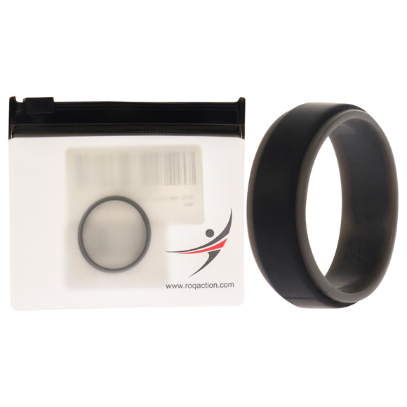 Silicone Wedding 2Layer Step Ring - Grey-Black by ROQ for Men - 15 mm Ring - Picture 1 of 2